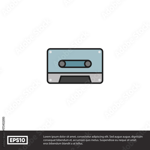 music tape vector icon