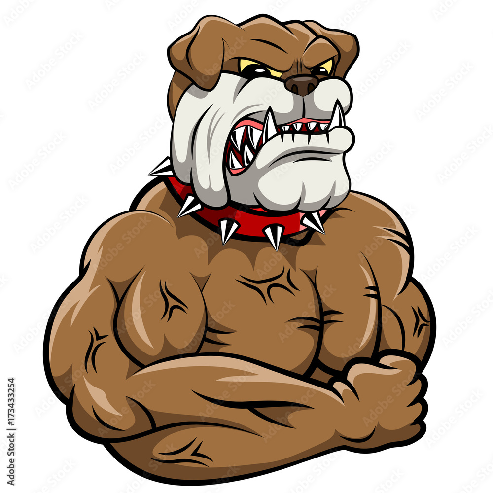 Angry dog mascot cartoon. Vector illustration Stock Vector | Adobe Stock