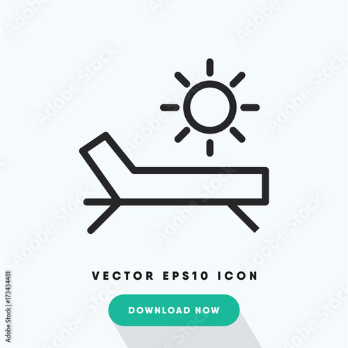Sunbed vector icon