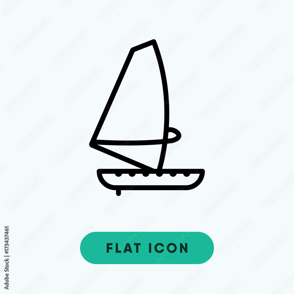 Sailing vector icon Sailing vector icon