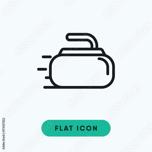 Curling vector icon