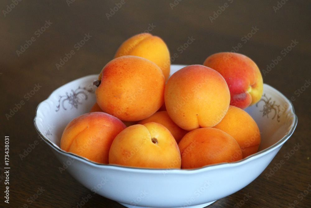 Fresh apricots on table Fresh apricots on table