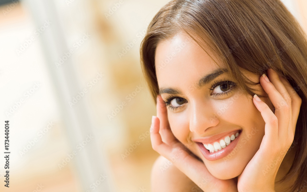 Portrait of young woman at home Portrait of young woman at home