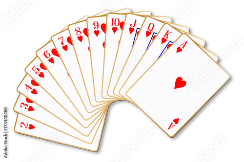 Hearts Suit Playing Cards