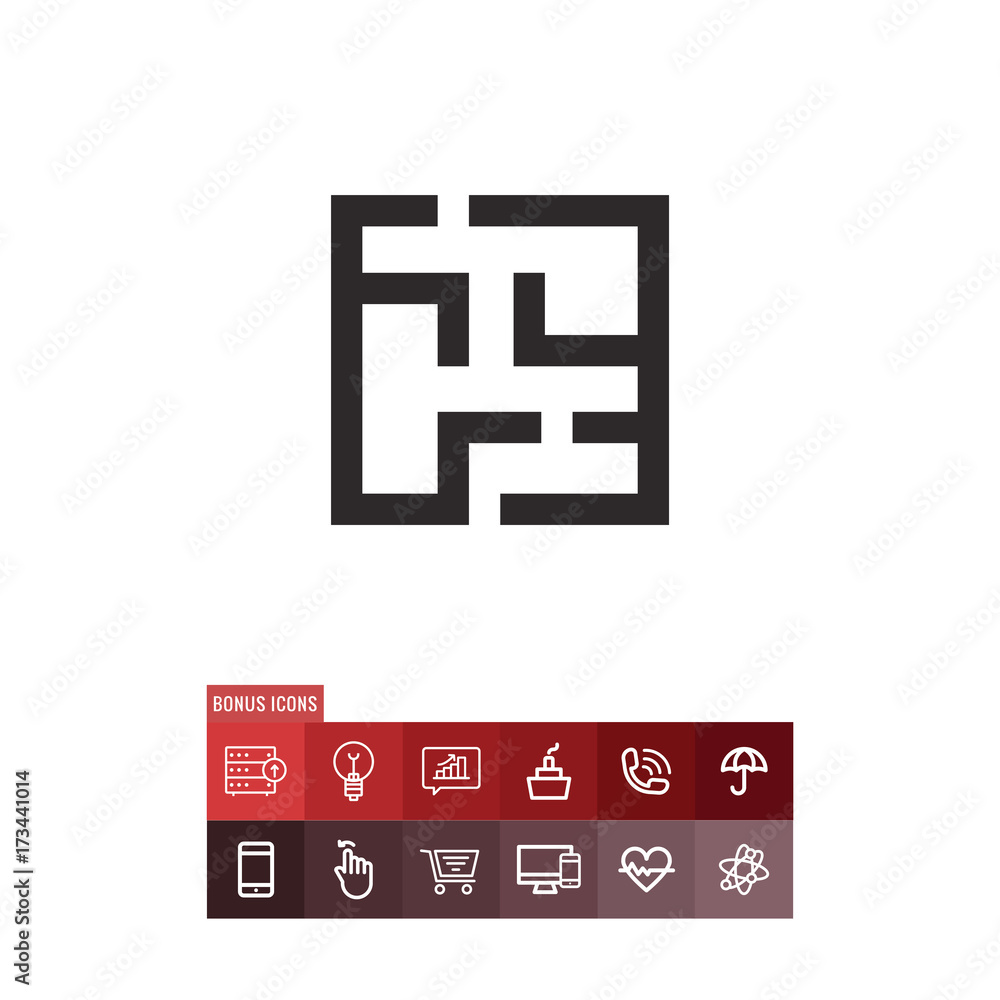 Labyrinth vector icon Labyrinth vector icon