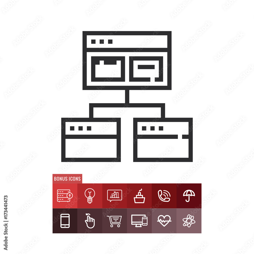 Browser tabs icon, tabs symbol. Modern, simple flat vector illustration for web site or mobile app Browser tabs icon, tabs symbol. Modern, simple flat vector illustration for web site or mobile app