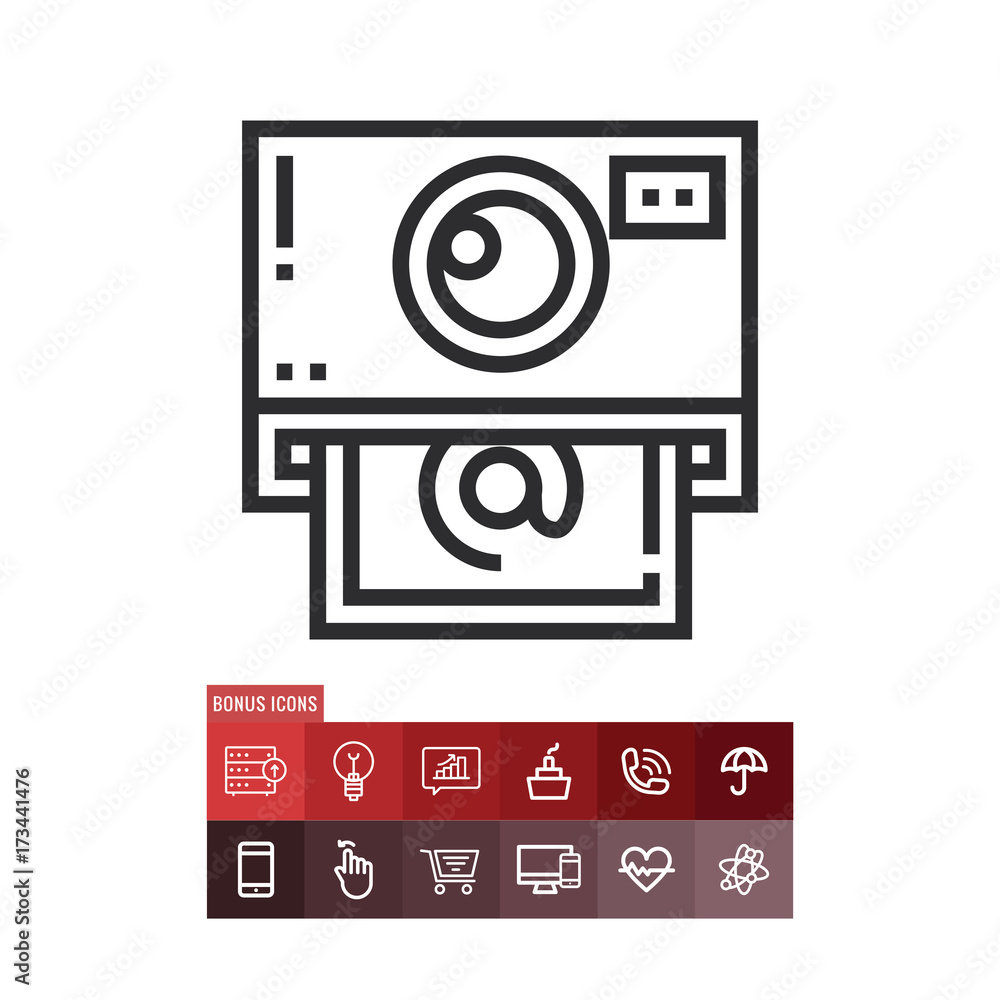 Photo camera icon, media symbol. Modern, simple flat vector illustration for web site or mobile app Photo camera icon, media symbol. Modern, simple flat vector illustration for web site or mobile app