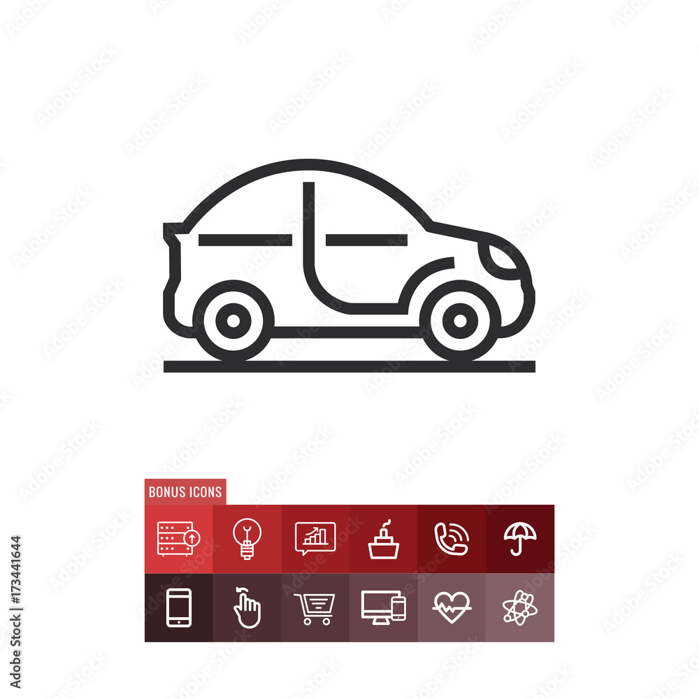 Fototapeta premium Car icon, transport symbol. Modern, simple flat vector illustration for web site or mobile app