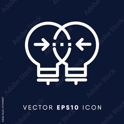 Opinion debate icon, idea symbol. Modern, simple flat vector illustration for web site or mobile app