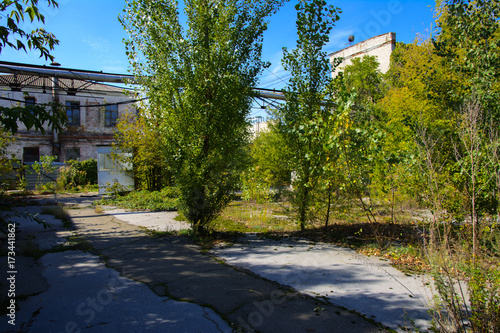 The destroyed building of the factory workshop, which worked for the defense industry of Ukraine. Robbery and an act of vandalism. September 2017 © serg11111
