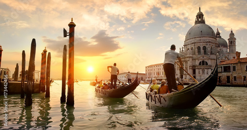Grand Canal at sunset photo