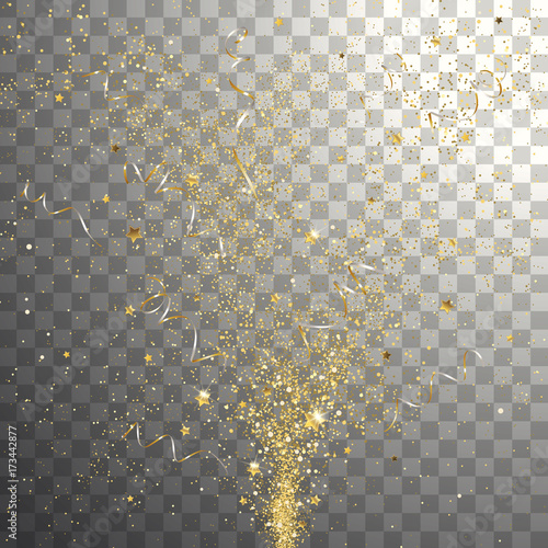 Burst Festive Gold Confetti photo