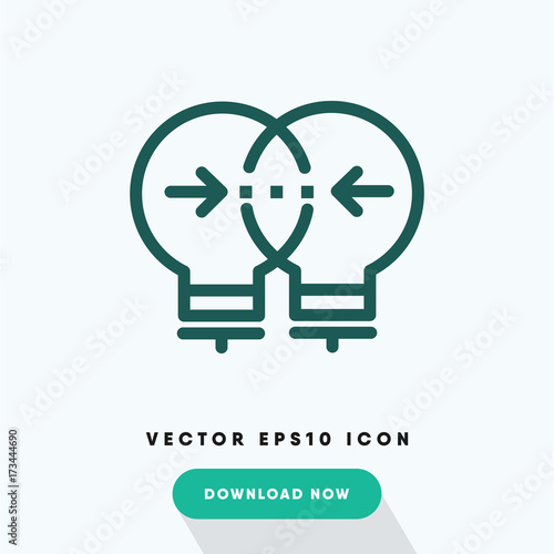 Opinion debate icon, idea symbol. Modern, simple flat vector illustration for web site or mobile app