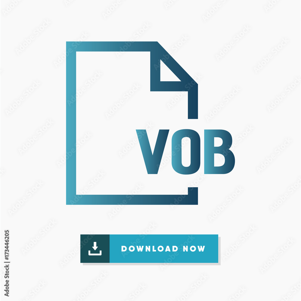 Vob file vector icon Vob file vector icon