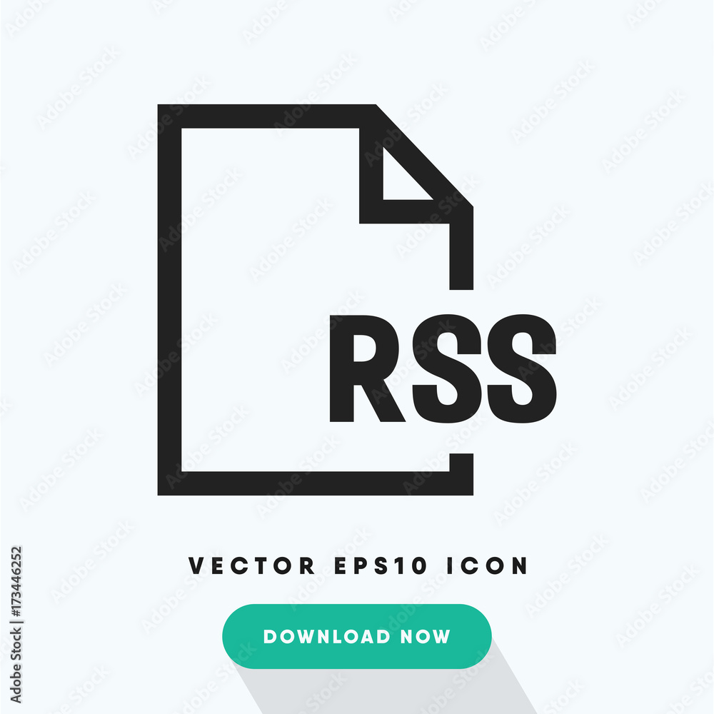 Rss file vector icon Rss file vector icon