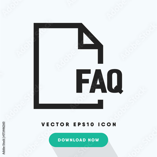 Faq file vector icon