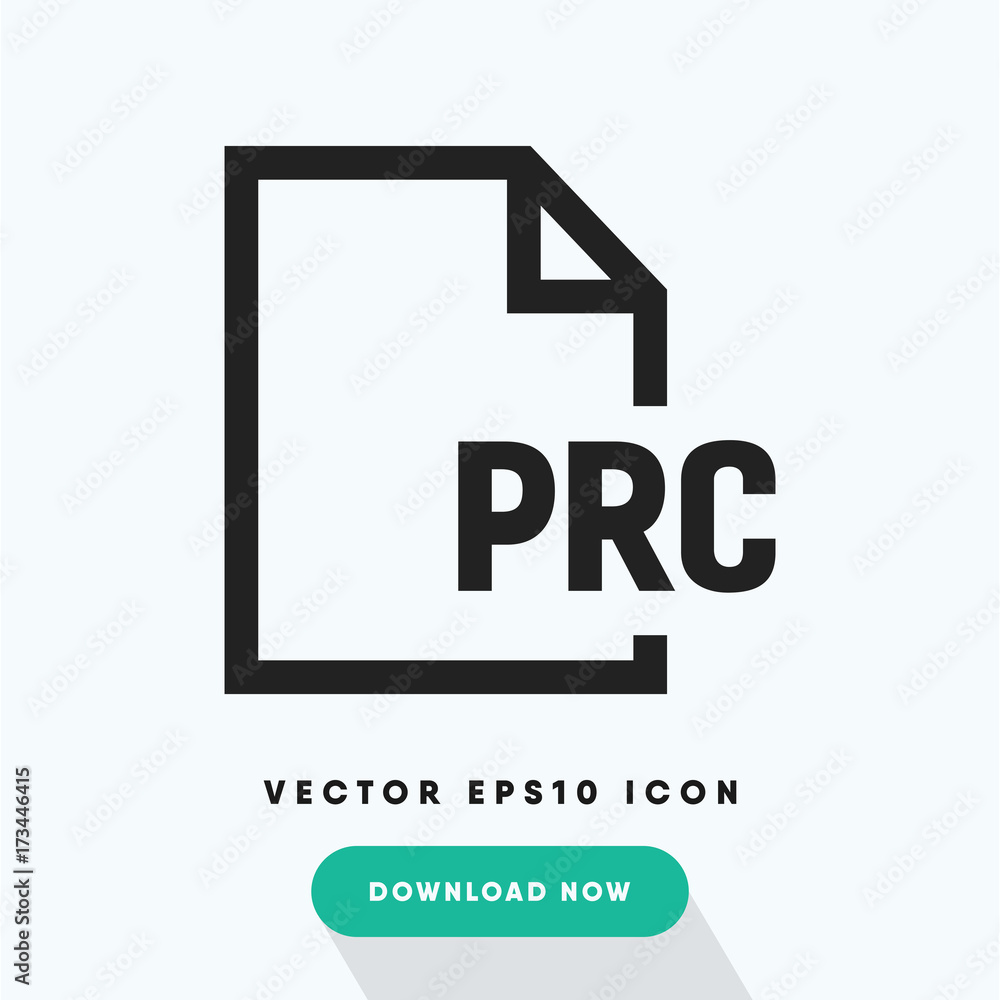 Prc file vector icon