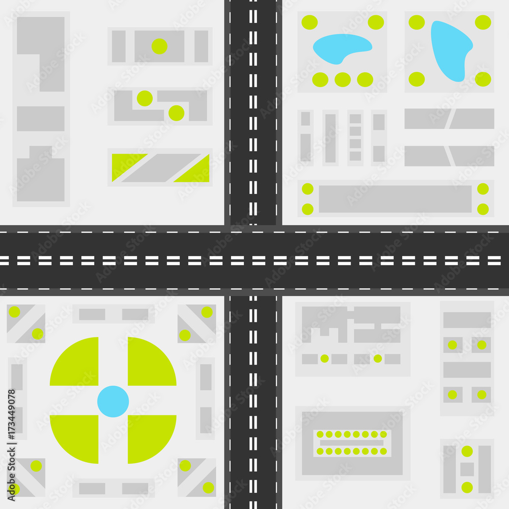 Abstract city map top view background Abstract city map top view background