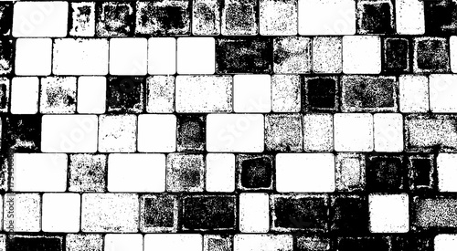 Texture of black tiles on a white background. Vector illustration.