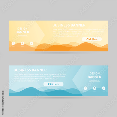 Corporate business banner. advertising banner template. vector illustration.