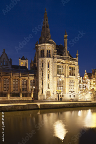Old Post Office In Ghent At Night, Belgium © IndustryAndTravel