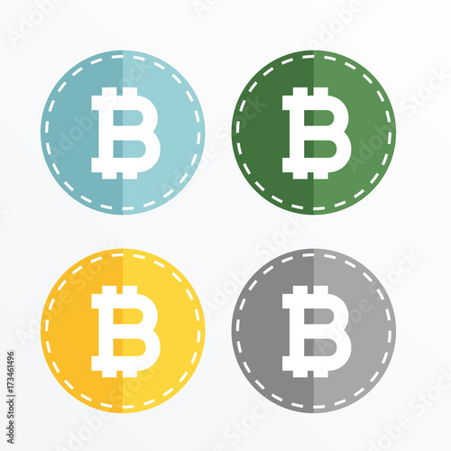 bitcoin symbol icons vector design