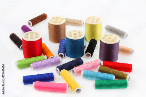 Thread multi color of relating to fabric.