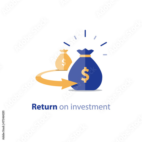 Refinancing concept, financial consolidation, revenue increase, return on long term investment