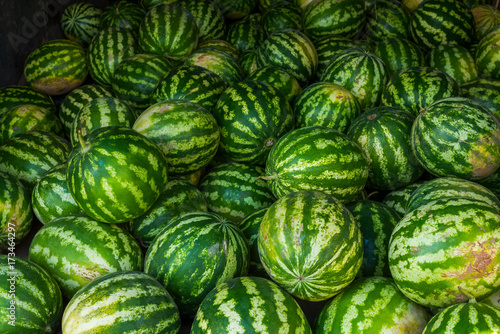 ripe watermelons in a truck
