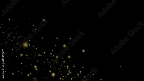 Dynamischer Hintergrund mit aufsteigenden goldenen Partikel und Textfreiraum