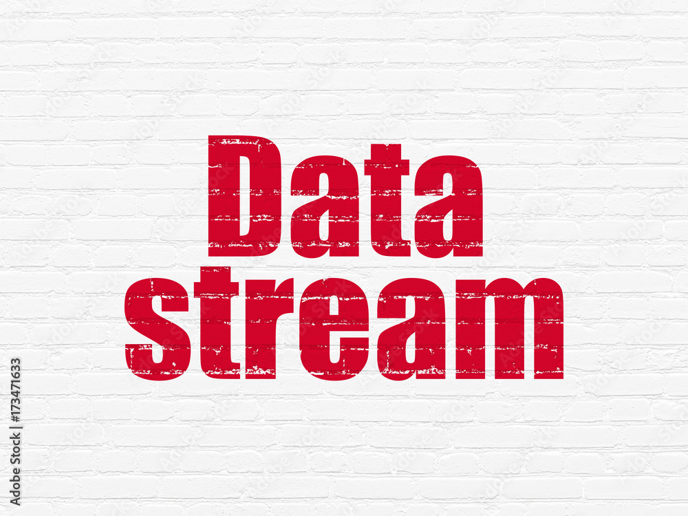 Information concept: Data Stream on wall background Information concept: Data Stream on wall background