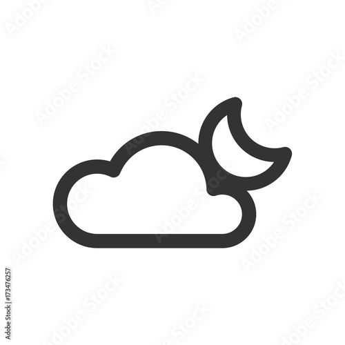 Cloudy night icon