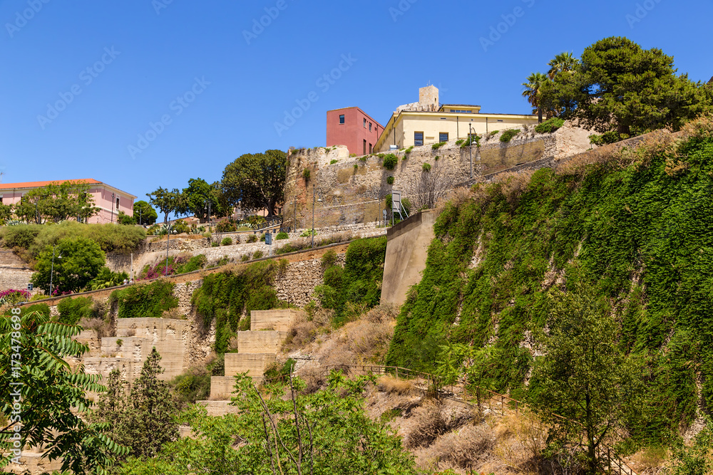Cagliari, Sardinia, Italy. Fortification of the old fortress