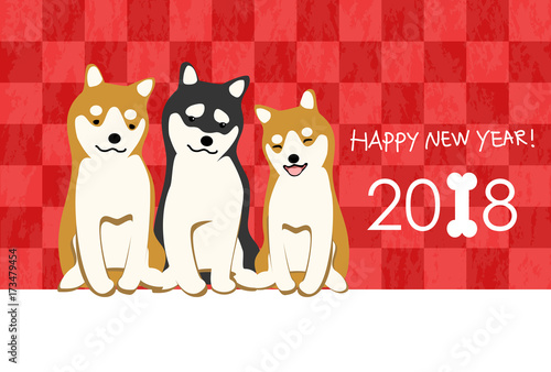 戌年　かわいい　年賀状