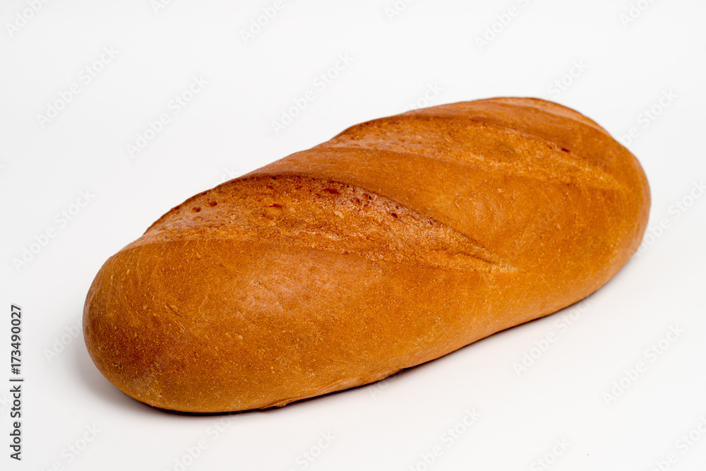 loaf of bread on a white background. isolate.