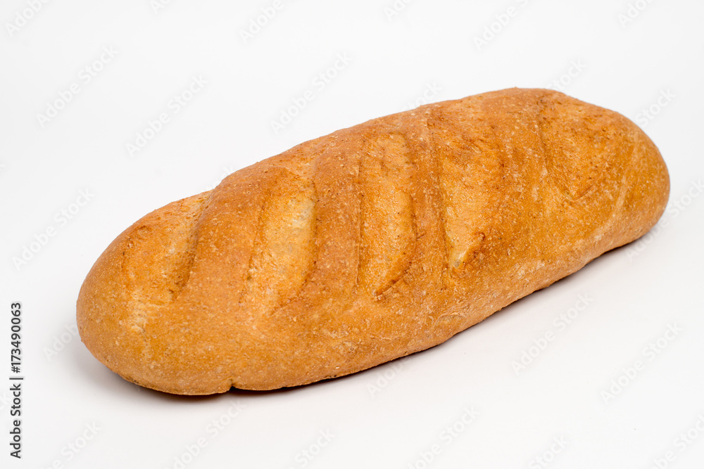 loaf of bread on a white background. isolate.