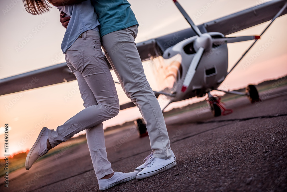 Couple and aircraft Couple and aircraft