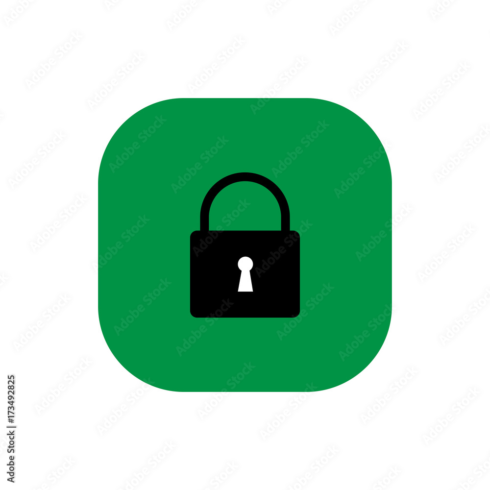 Square icon with a padlock. Square icon with a padlock.