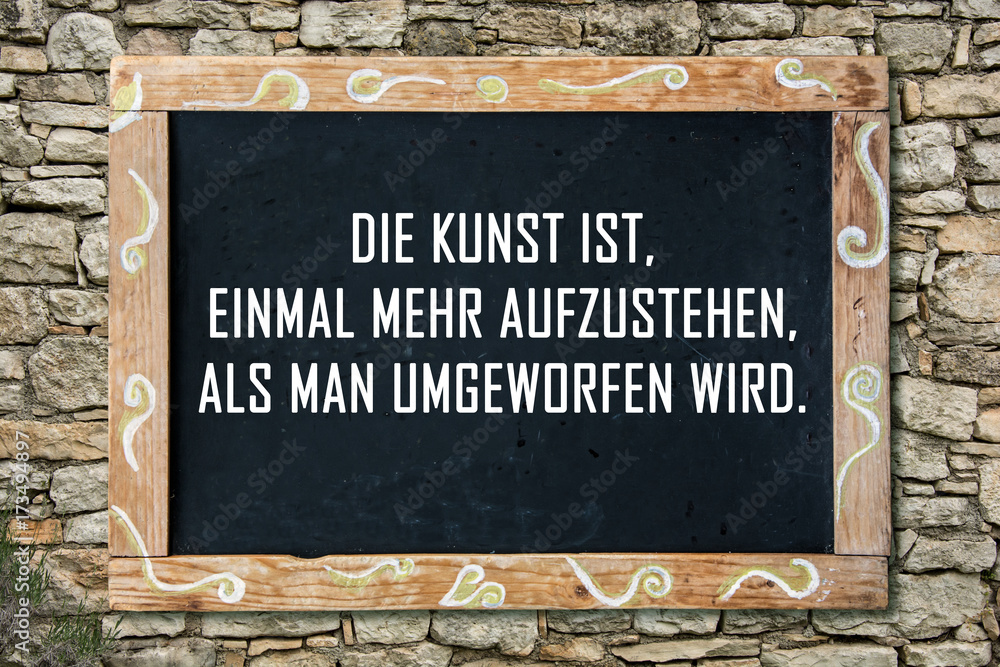 Fototapeta premium Businessspruch 002 - Die Kunst ist