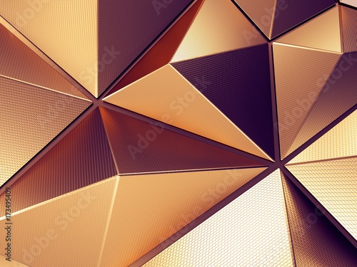 Metal Violet Abstract Background 3D Rendering
