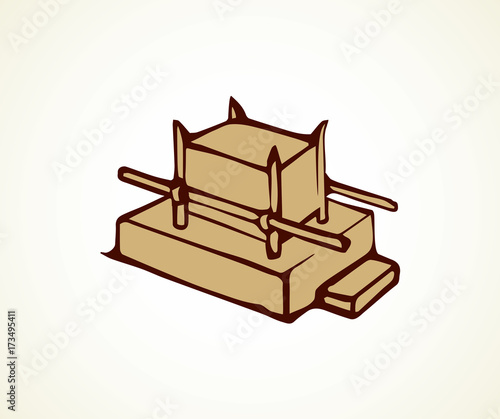 Altar. Vector drawing