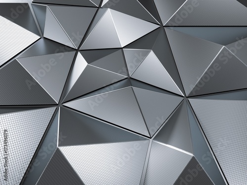 Metal Abstract Background 3D Rendering