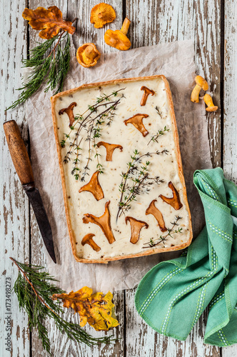 Chanterelle and Thyme Tart