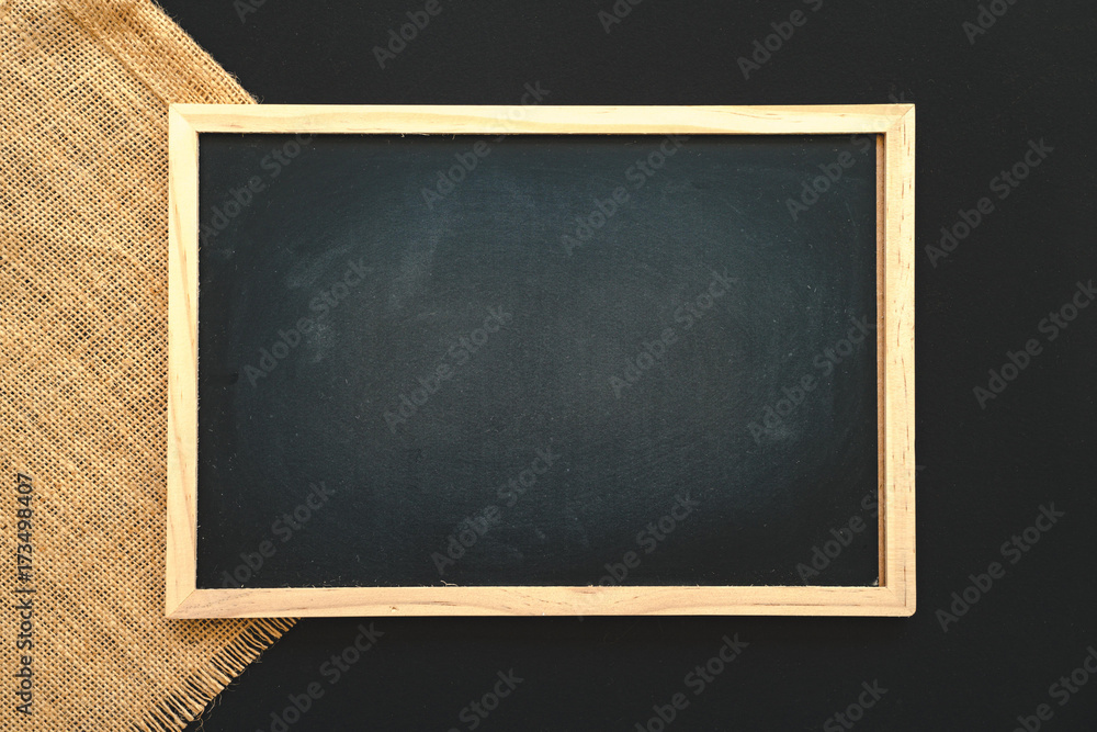 Abstract chalk blackboard with chalk scratch on sack fabric , ready used as background for add text or graphic Abstract chalk blackboard with chalk scratch on sack fabric , ready used as background for add text or graphic