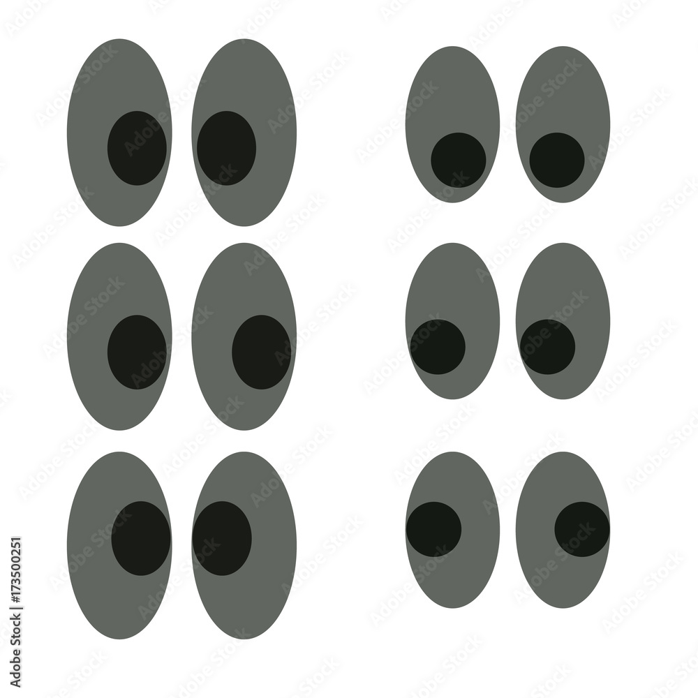 Set of cartoon eyes