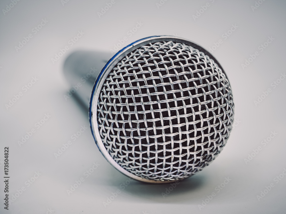 Close up of microphone for karaoke room or conference room. Close up of microphone for karaoke room or conference room.