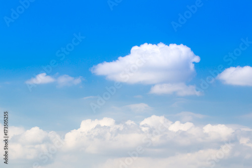 Beautiful a group of clouds in the blue sky during the sun shin background.