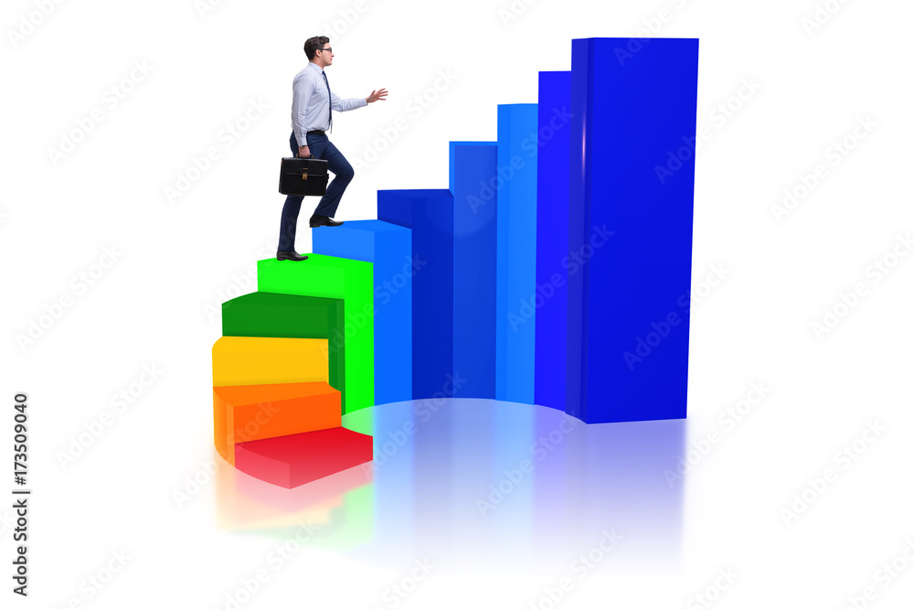 Career development with stairs in business concept Career development with stairs in business concept