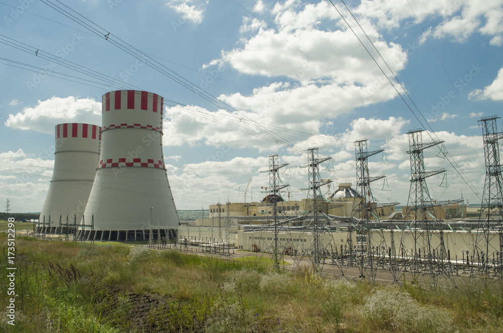 Obraz premium the construction site of a nuclear power plant (NPP-2) Novovoronezh, Russian Federation, 20 June 2017