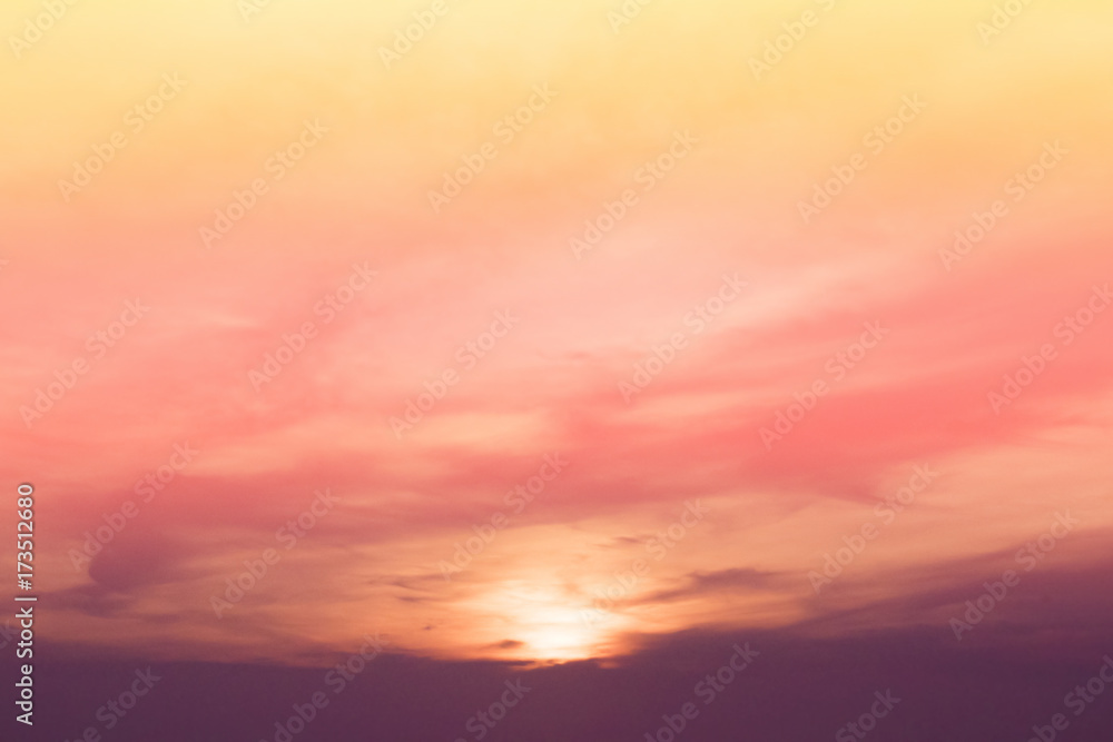 Cloud scape with pastel sky color background

